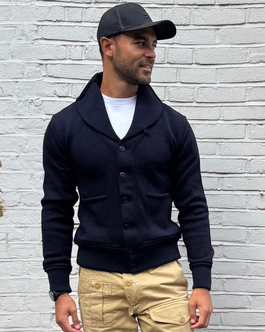 THE FRONTIER CARDIGAN - NAVY