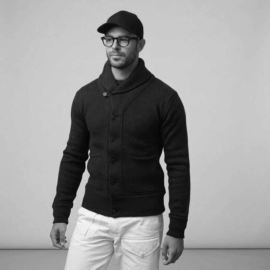 THE FRONTIER CARDIGAN - BLACK
