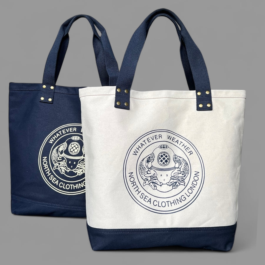 NSC Heavy Tote bag - Cream/Navy blue