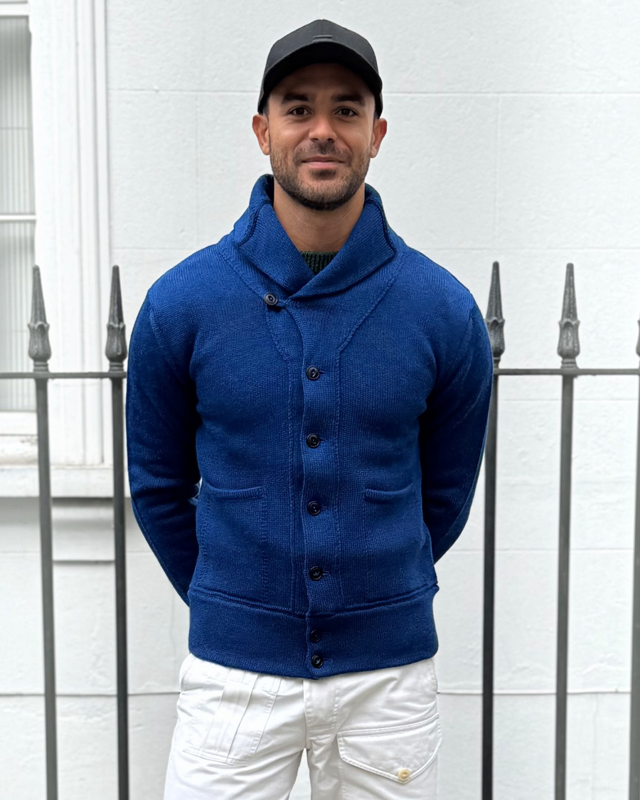 THE FRONTIER CARDIGAN - CORVETTE BLUE