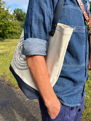 NSC Heavy Tote bag - Cream/Navy blue