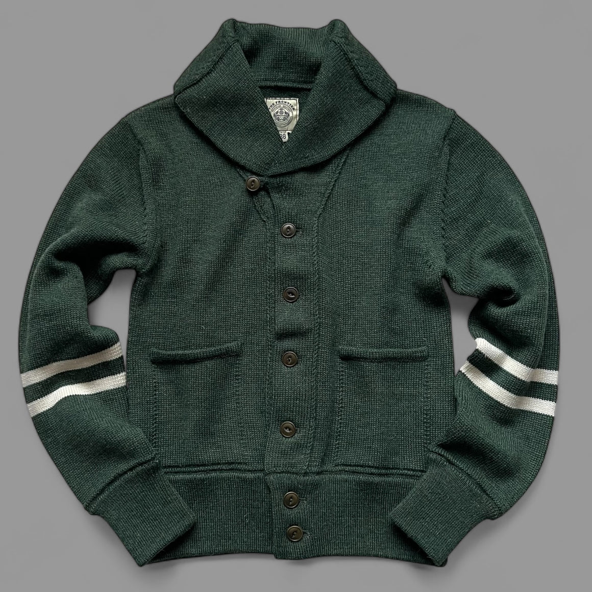 THE FRONTIER CARDIGAN - HEATHER GREEN