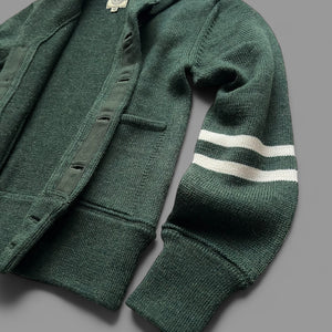 THE FRONTIER CARDIGAN - HEATHER GREEN