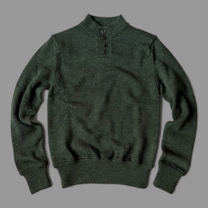 THE BRIG BUTTON FRONT - HEATHER GREEN