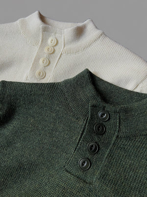 THE BRIG BUTTON FRONT - HEATHER GREEN