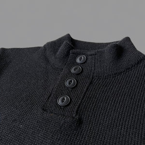 THE BRIG BUTTON FRONT - BLACK